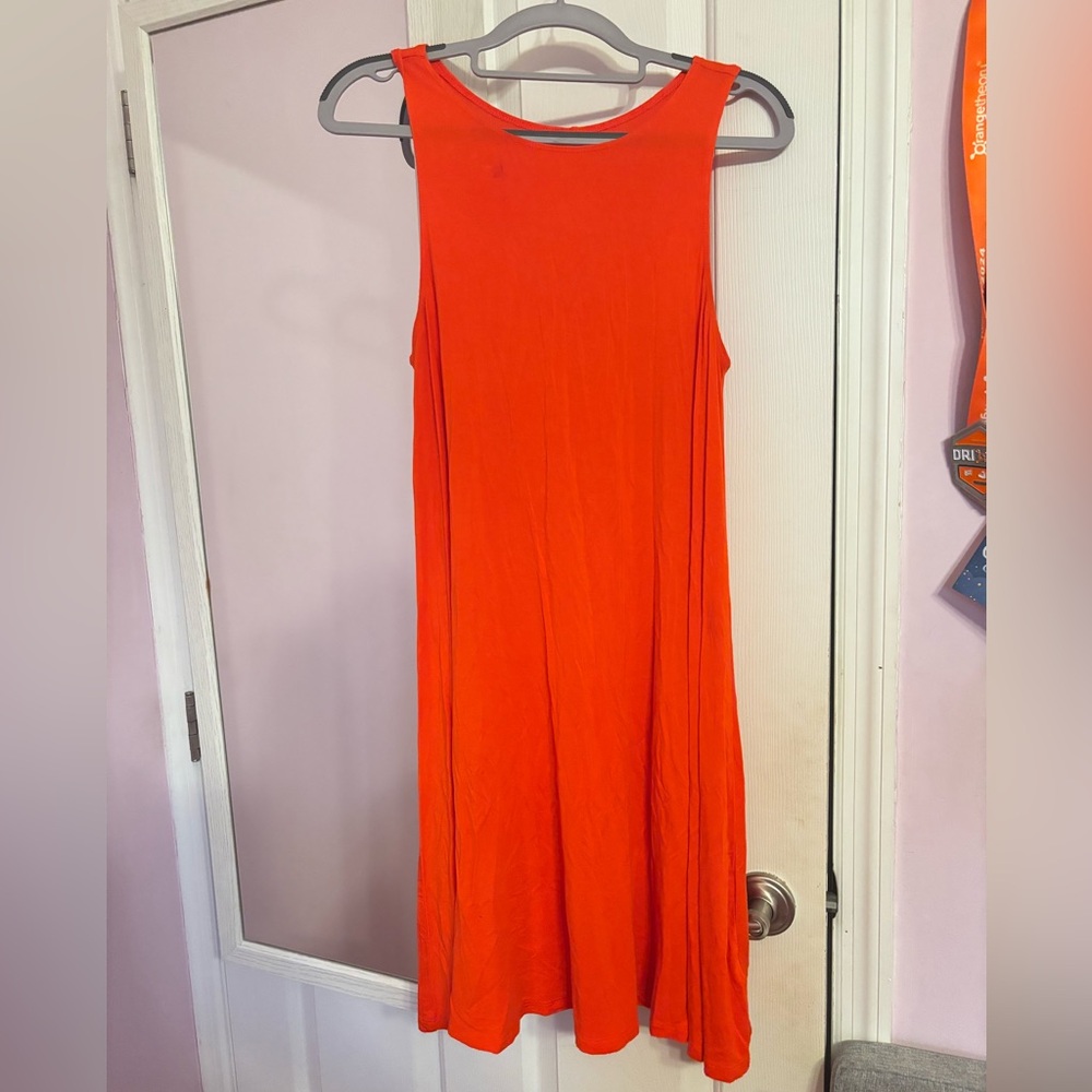 Old Navy Orange Sleeveless Crew Neck Sundress- Sz M